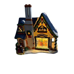 Vintage Trim A Home Christmas Village Candy Store New Cord & Lamp Damaged Box